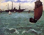 Edouard Manet Kearsarge at Bologne oil painting